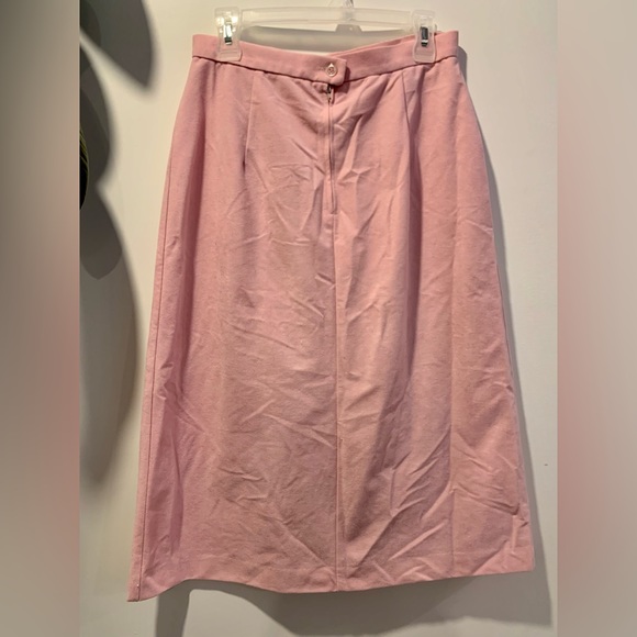 Vintage 1970s Baby Pink Midi Skirt - Picture 2 of 6